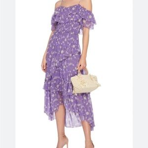 Ulla Johnson 100% Silk Lavendar Floral Dress
